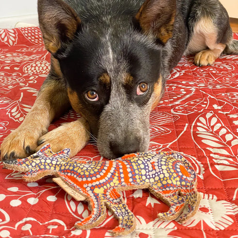 Outback Tails DESERT Dog Chew Toy - Trevor (Snake Dreaming)