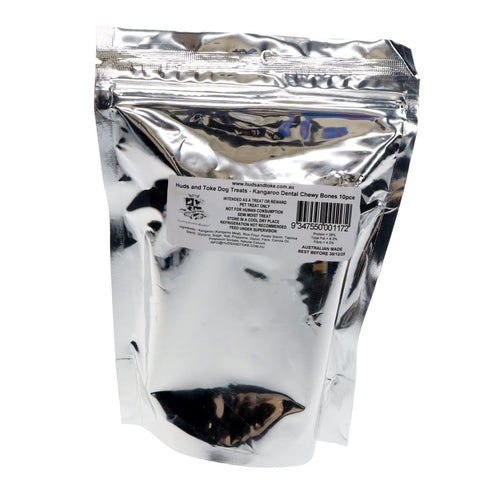 Dog chew product packaging with visible branding and product details on a white background