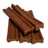 Stack of kangaroo dental dog treats on a white background