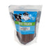 Package of dog treats with a label on a white background