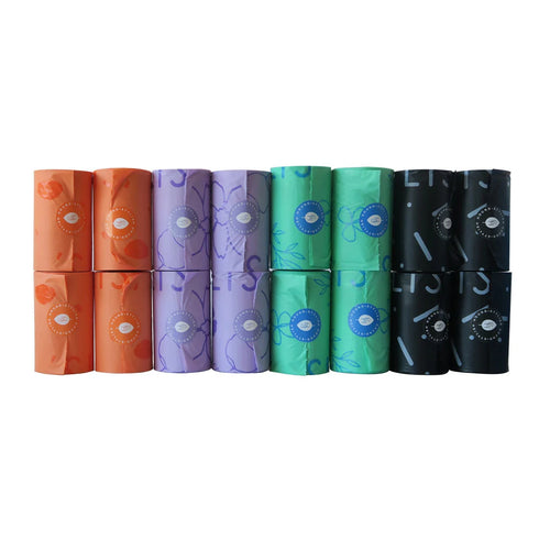 16 ROLLS BIODEGRADABLE COMPOSTABLE POOP BAG (240 BAGS)