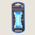 Blue bone-shaped dog chew toy on a white background