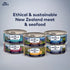 A variety pack of ZIWI Peak wet cat food featuring six different flavors, including beef, chicken, mackerel and lamb, venison, and more.