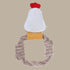 Country Tails Chicken ROPE RING Dog Toy