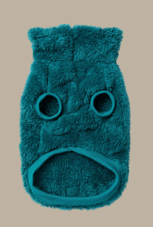Fuzzyard Turtle Teddy Sweater 2026 – Ultra-Soft Teddy Fleece Dog Jumper - Deep Teal