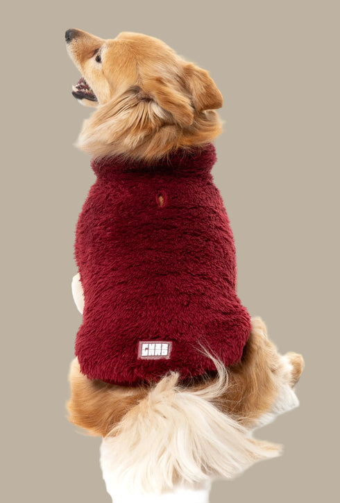 Fuzzyard Turtle Teddy Sweater 2026 – Ultra-Soft Teddy Fleece Dog Jumper - Maroon