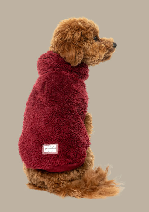 Fuzzyard Turtle Teddy Sweater 2026 – Ultra-Soft Teddy Fleece Dog Jumper - Maroon