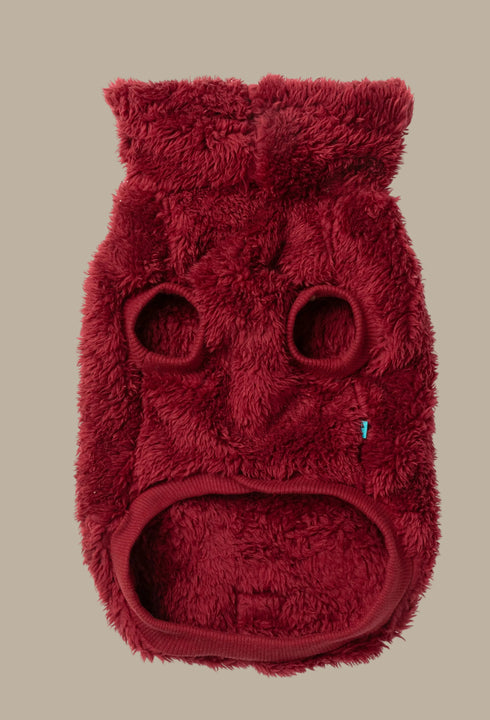 Fuzzyard Turtle Teddy Sweater 2026 – Ultra-Soft Teddy Fleece Dog Jumper - Maroon