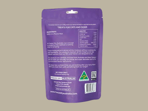 Freeze Dried Emu Cookie β Lean Novel Protein Treat