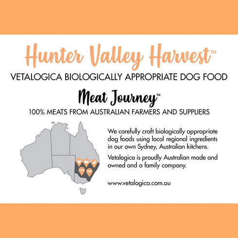 Vetalogica HUNTER VALLEY HARVEST Biologically Appropriate DOG Food
