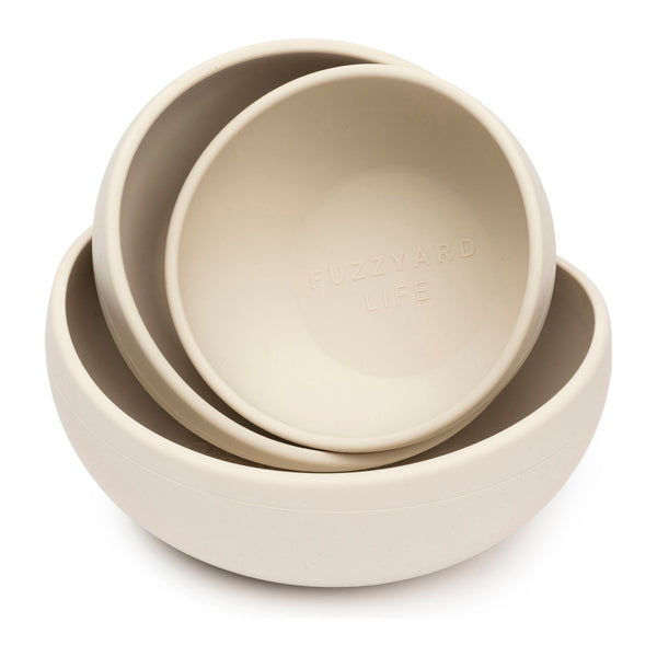 FUZZYARD LIFE SILICONE BOWL - SANDSTONE