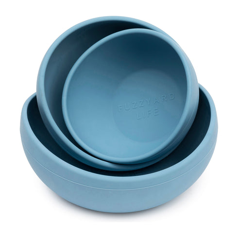 FUZZYARD LIFE SILICONE BOWL - FRENCH BLUE