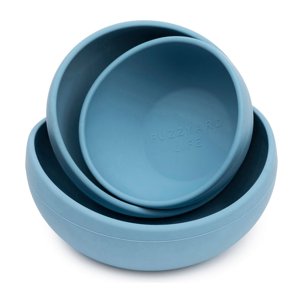 FUZZYARD LIFE SILICONE BOWL - FRENCH BLUE