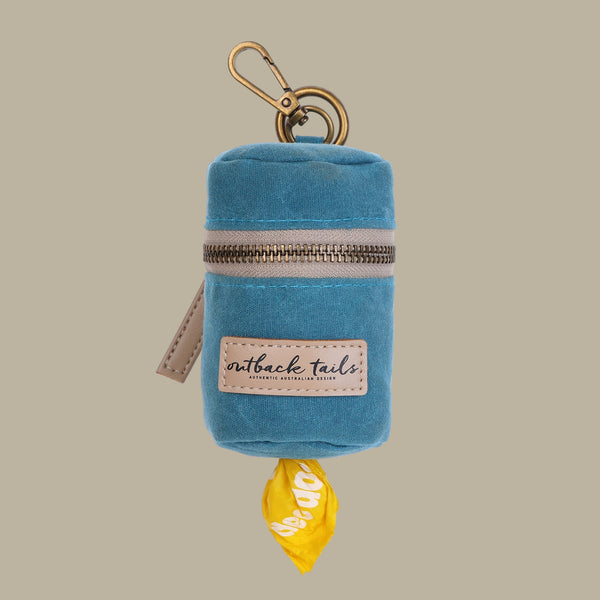 Outback Tails Waxed Canvas Pick-Up Bag Holder - Blue