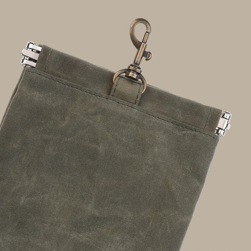 Outback Tails Waxed Canvas Treat Pouch - Green