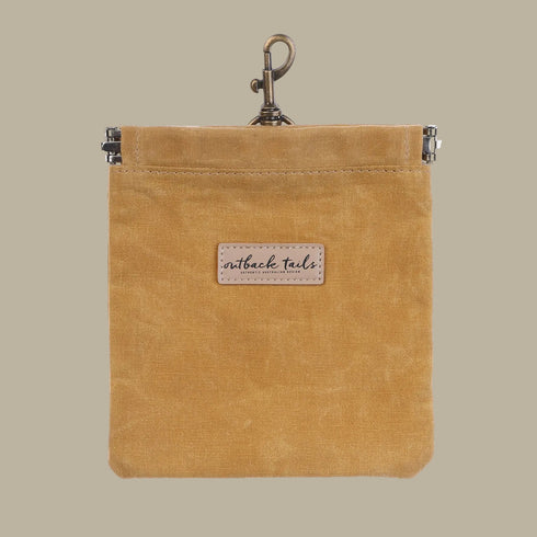 Outback Tails Waxed Canvas Treat Pouch - Gold