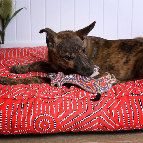 Outback Tails DESERT Dog Chew Toy - Trevor (Snake Dreaming)