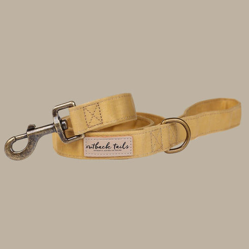 Outback Tails Waxed Canvas Dog Lead - Gold