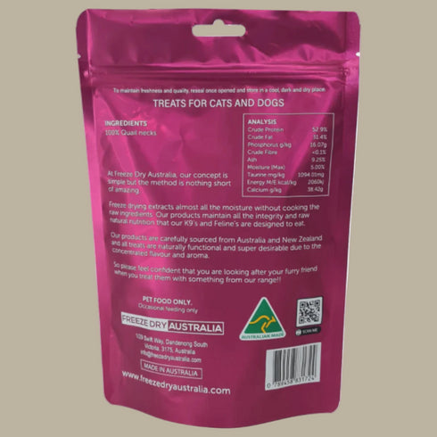 Freeze Dried Quail Necks