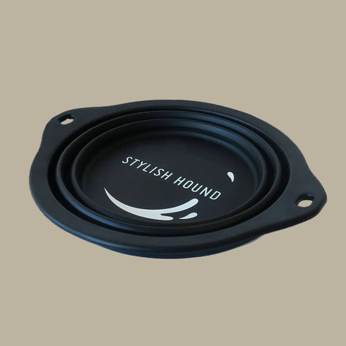 Black Collapsible Water Bowl