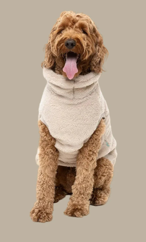 Fuzzyard Turtle Teddy Sweater 2026 – Ultra-Soft Teddy Fleece Dog Jumper - Beige