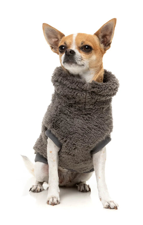 Fuzzyard Turtle Teddy Sweater 2026 – Ultra-Soft Teddy Fleece Dog Jumper - Gunmetal Grey