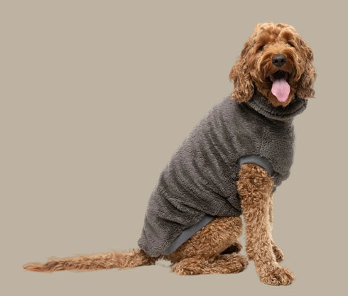 Fuzzyard Turtle Teddy Sweater 2026 – Gunmetal Grey
