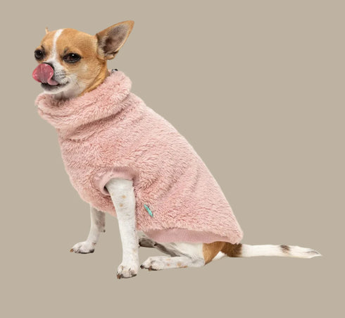 Fuzzyard Turtle Teddy Sweater 2026 – Ultra-Soft Teddy Fleece Dog Jumper - Blossom Pink