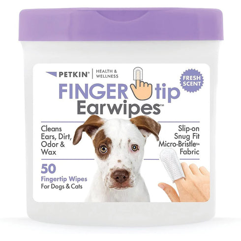 PETKIN Fingertip EAR Wipes 50pk
