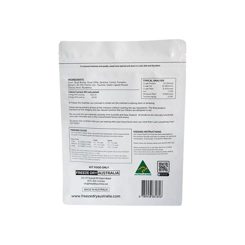 FREEZE DRIED CAT FOOD - QUAIL